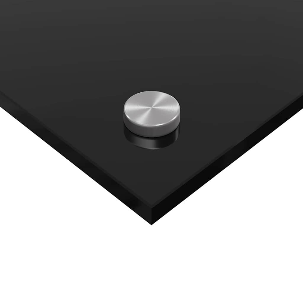 Kitchen Backsplash 2 pcs Black 70 x 40 cm Tempered Glass