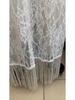 Retro White Lace V-Neck Long Sleeve Tassel High-Low Skirt
