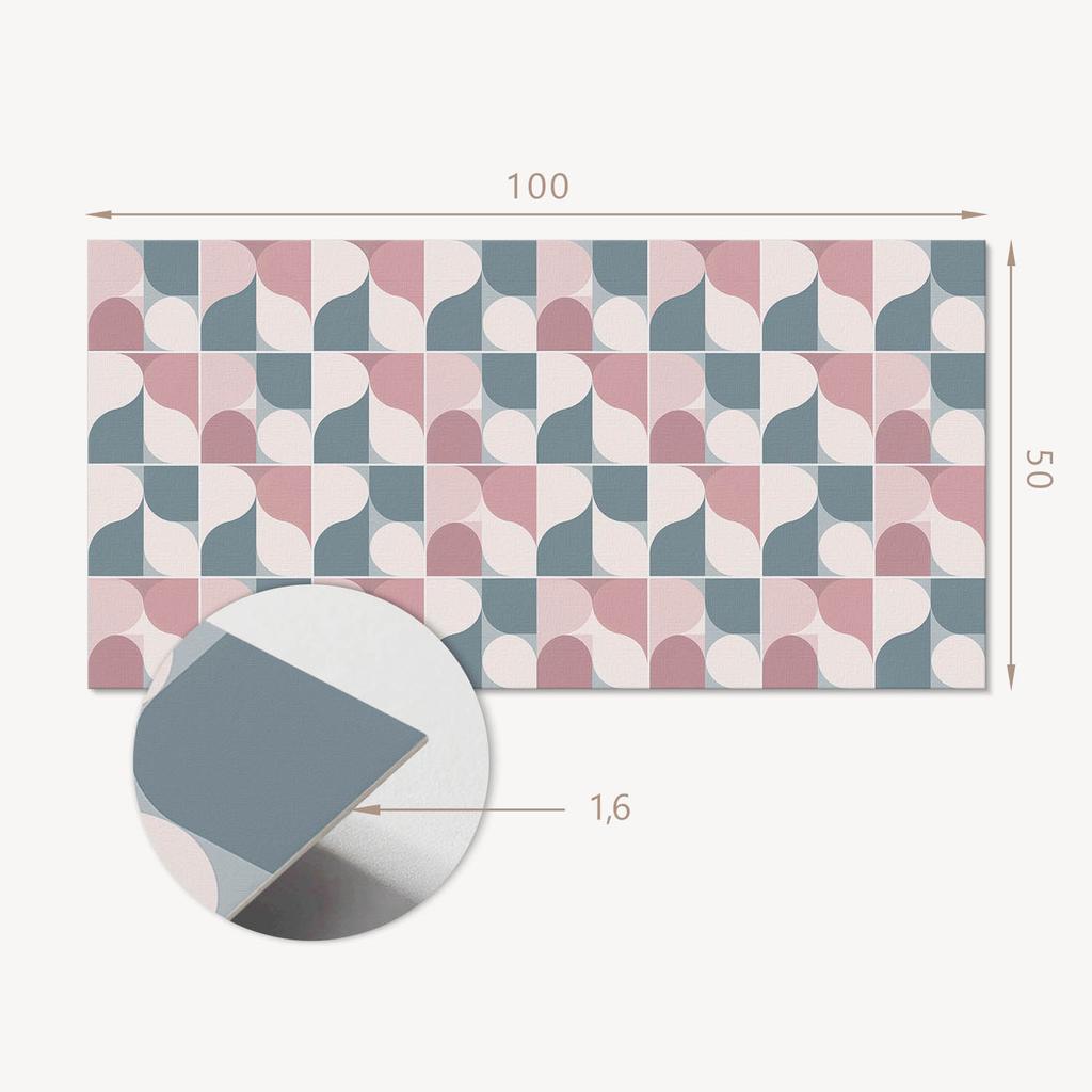 Naklejany Panel Winylowy Do Przedpokoju 100X50 Cm Abstrakcyjny Wzór Geometryczny