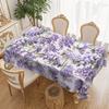 1 Piece Violet Floral Tablecloth, Waterproof Polyester Material, 4 Sizes For Indoor/Outdoor Dining Tables