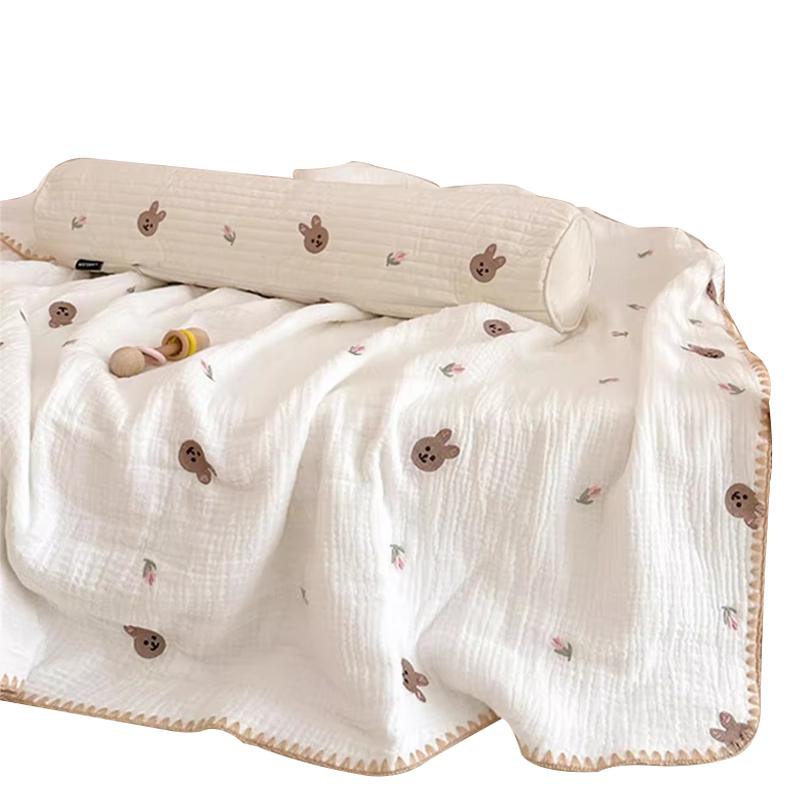 Muji Baby-Grade Cotton Crinkle Dou Dou Comfort Blanket 100*120cm