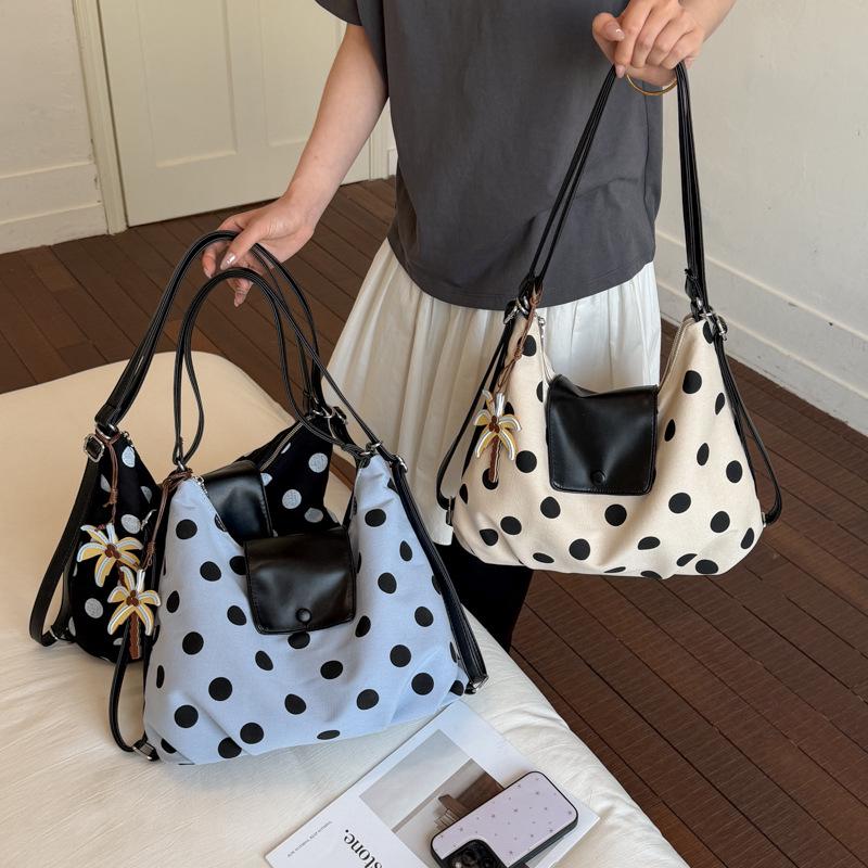2026 Trendy Korean Polka Dot Underarm Crossbody Bag - Large Capacity, Lightweight, Niche Hobo Design