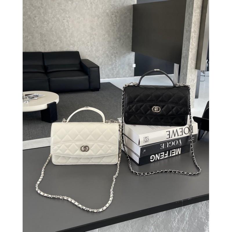 Xiaoxiangfeng Grid Chain Bag New Women's Fragrant Grandmother Handbag Fashionable Versatile Shoulder Crossbody