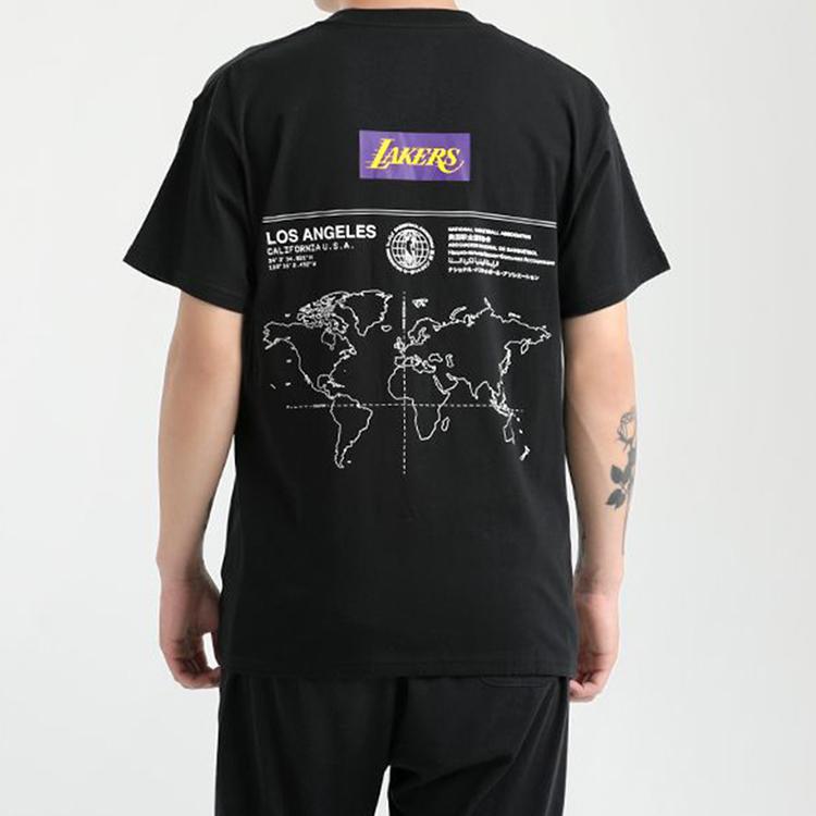 Nike NBA Courtside Los Angeles Lakers Short Sleeve Training T-Shirt Men Tops Black CK8028-010