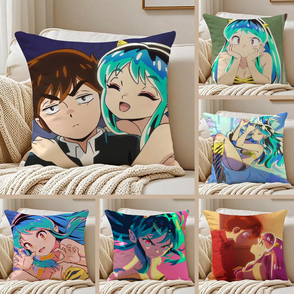 Classic Japanese Anime UUrusei Yatsura Cushion Cover Pillowcase Antidustmite living Room Sofa Decor Cushion Room
