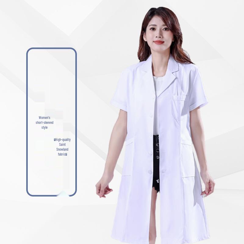 Unisex White Coat for Doctors, Students, and Laboratory Professionals - Long and Short Sleeve Options