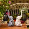 Crafts Solar Elephant Figurine Animal Ornaments Solar Powered Lantern  for Outdoor Landscape