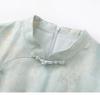 Nanyou Spring New Chinese Style Jacquard Satin Crepe Qipao Dress for Women