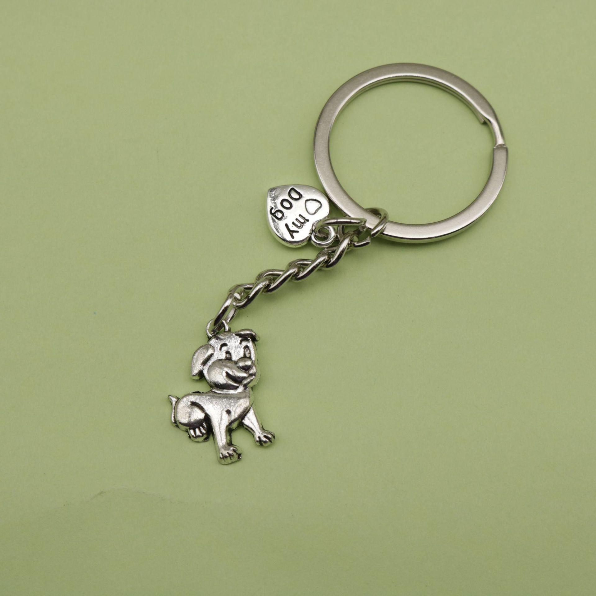 Puppy Keychain Pendant: Hot Selling Foreign Trade Ornament серебряный