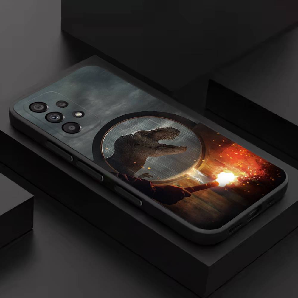 Custodia per Telefono J-Jurassic Park W-World Per Samsung S 9,10,21,30,22,23,24,25,26,Ultra,Plus,Lite,FE,4,5G Nera Morbida