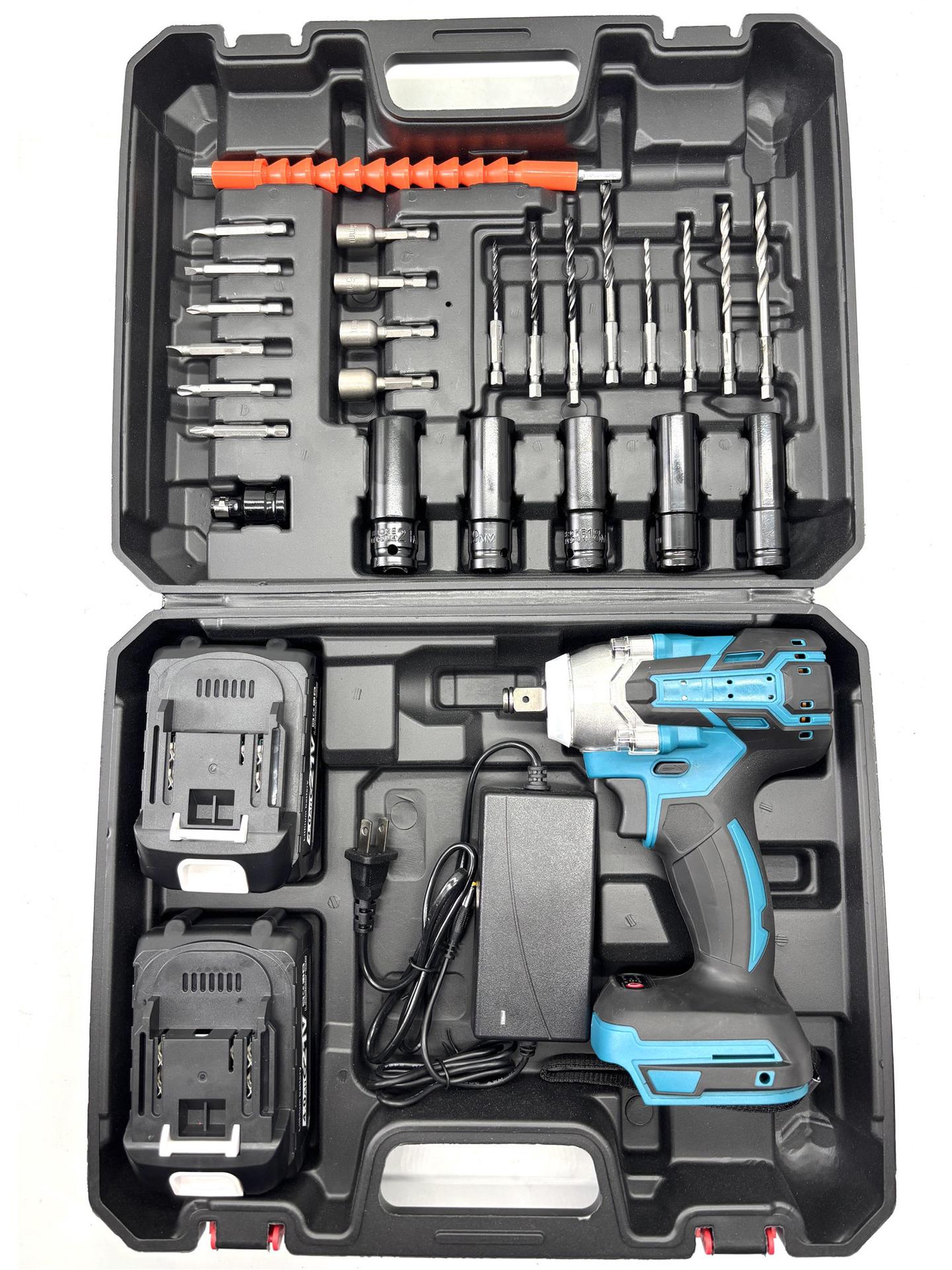 

Портативный набор электроинструментов: Ударный гайковерт, отвертка и литиевая батарея для деревообработки и авторемонта