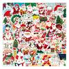 50Pcs Cartoon Christmas Stickers For Multi-Surface Decor (Wall Luggage Guitar)