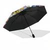 1 Stück Anime-Figuren Outdoor-Regenschirm - Automatisches Öffnen/Schließen, Tragbares 3-fach faltbares Design, 8-Speichen-Eisenrahmen - Perfektes Geschenk für Fans, Reisende, D