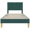 Bed Frame with Headboard Dark Green 31.5  x 78.7  (80 x 200 cm) Fabric
