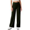 Women's Solid Color High Waisted Pants, Loose Fit Sweatpants, Straight Leg Pants