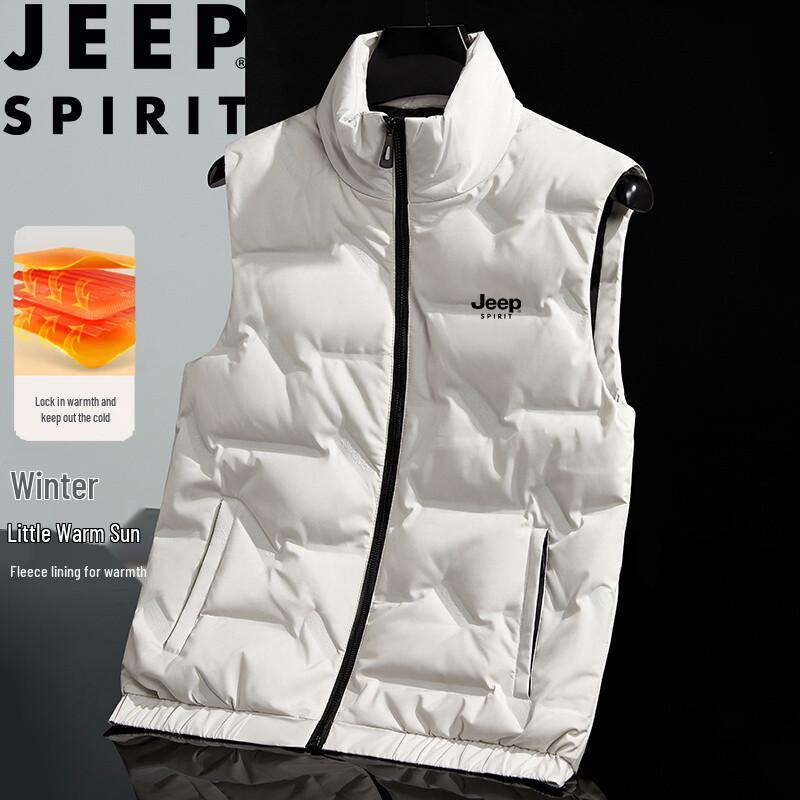 JEEP SPIRIT Men's Warm Stand Collar Vest