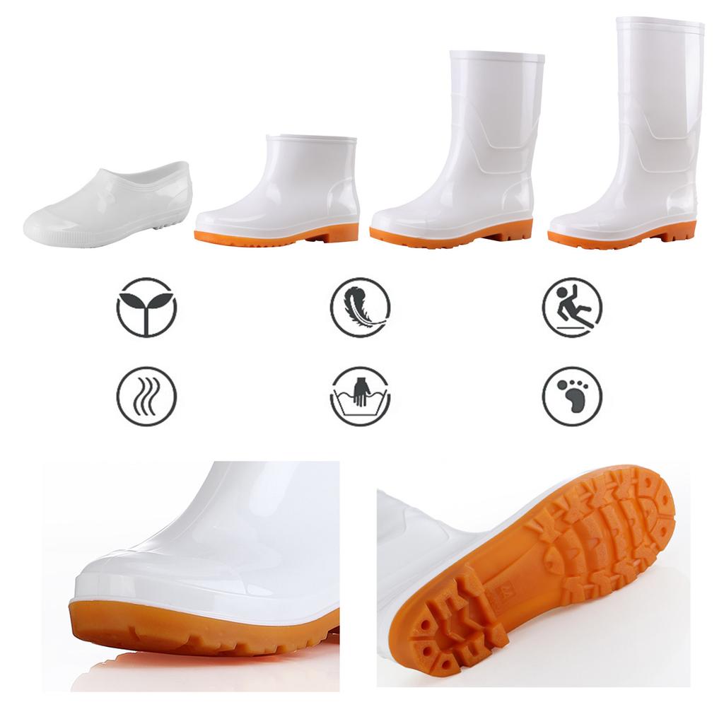 Low High Tube Black Women Men Rain Boots Male Waterproof Fishing Boots Couple Non-Slip Water Shoe Outdoor Garden Work Rain Boot