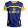 Barbados Ethnic Flag Map Print T Shirt Barbados Coat Of Arms Graphic Tee Shirt Fashion Streetwear Short Sleeves Mens Clothing