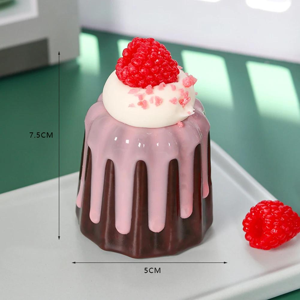 1PC Artificial Fruit Cake Biscuit Fake Food Decoration Photography Pro Food Simulation Cake Model Tea Table Decoration