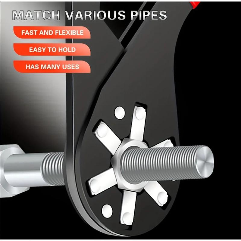 Magic Wrench with Anti-slip handle 6 Inch 8 Inch Multi-purpose Hexagonal Alloy Steel Manual Clampable Movable Hexagonal Wrench