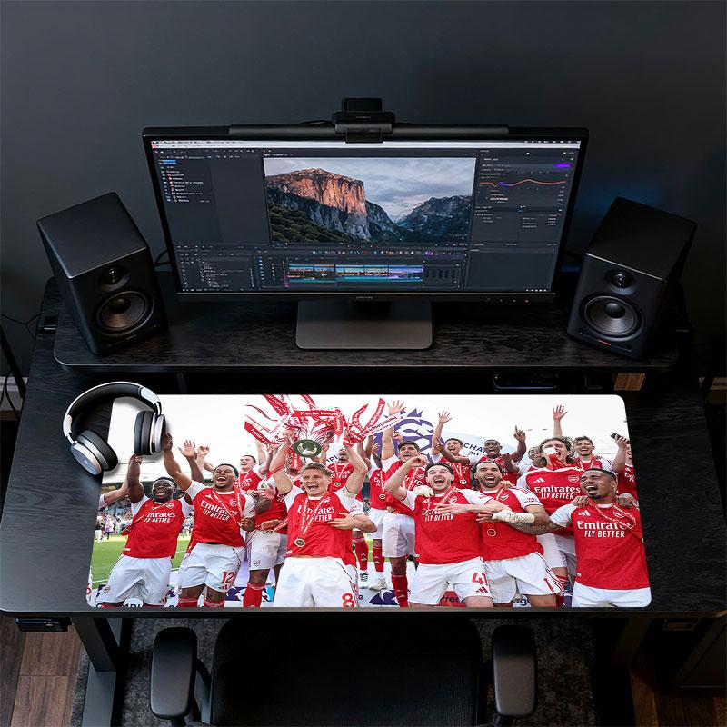 Arsenal Players Mouse Pad, Large Gaming Desk Mat, Non-slip XXL Mousepad for Laptop & Tablet, Mini PC Playmat with Stitched Edges