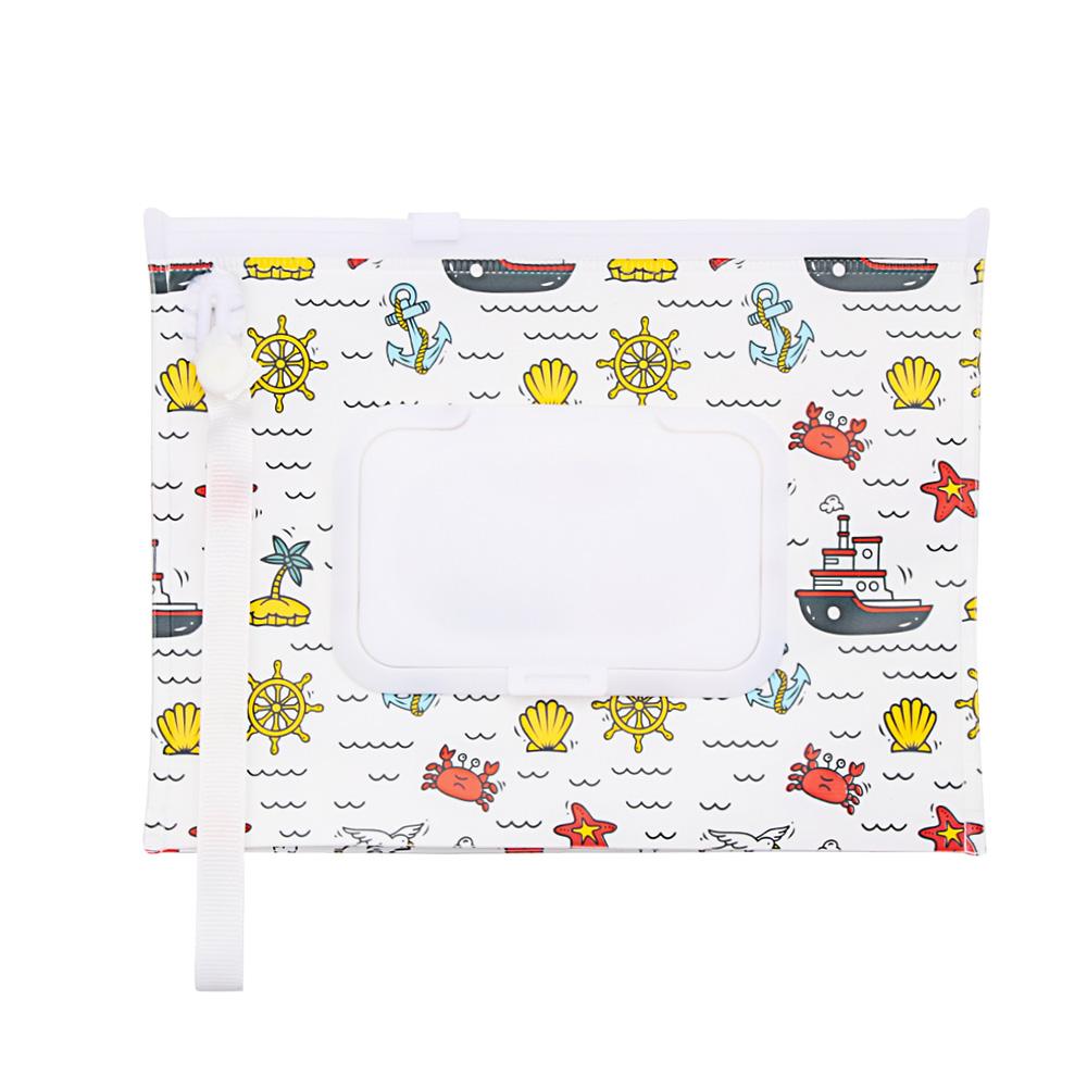 Portable Flip Cover Carrying Case Stroller Accessories Cosmetic Pouch Wet Wipes Bag Tissue Box