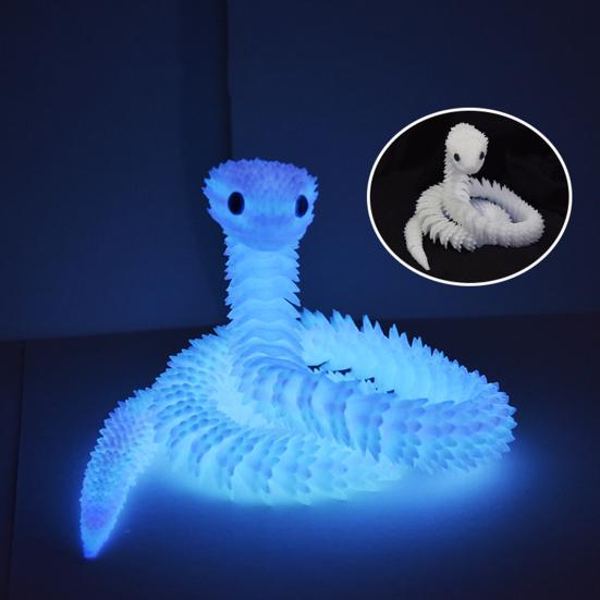 3D Printed Snake, 25.8in 3D Printed Fidget Animal Flexible