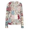Women's Fashion Zip Up Hooded Long Sleeve Jacket With Tie- Print & Pockets