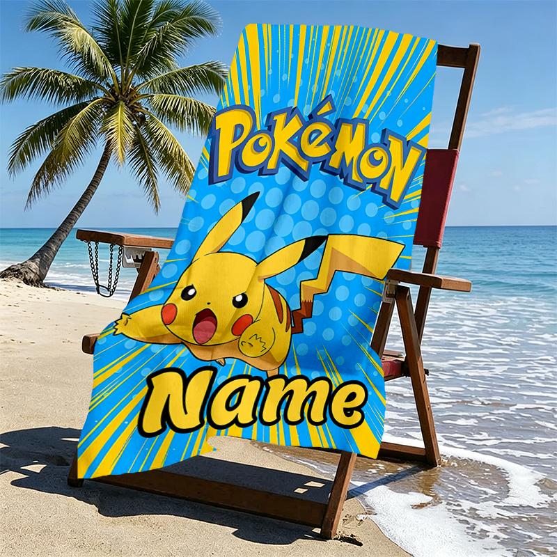 Custom Name Personalized card game Print Beach Towel, for Trip Camping Beach Party Home Decor, Birthday Gift for Family & Friends