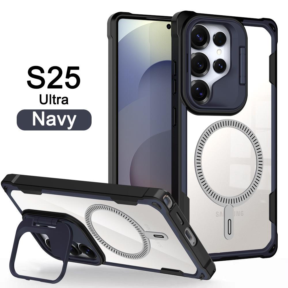 Oracle Bone Shield Model Is Suitable for Samsung S25ultra Mobile Case S24PLUS Lens Stand N52 Magnetic Absorption Anti Fall