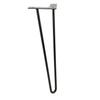Set of 4 Hairpin furniture legs, height 41 cm, 2 rods, black with plastic feet