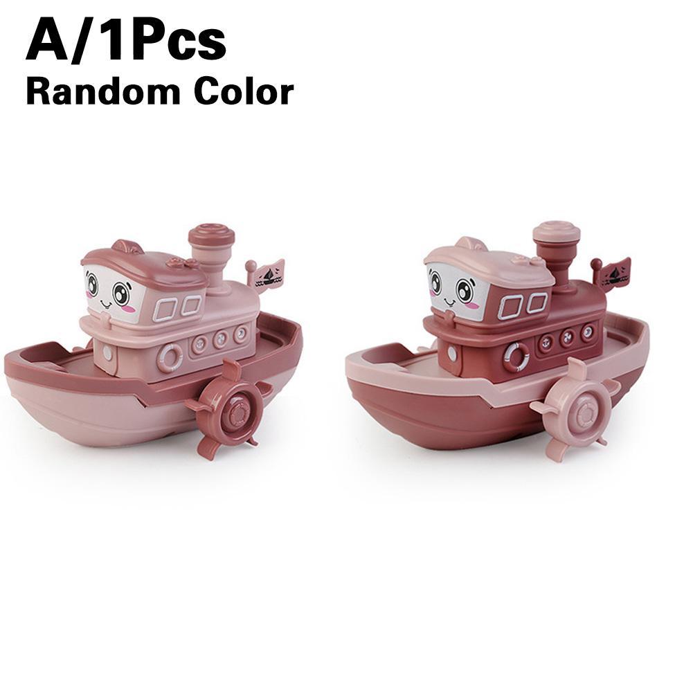 1Pc Baby Shower Cartoon Clockwork Boat Toy Children Clockwork Ship Kids Toys Cute Water Boy Flo P9A4