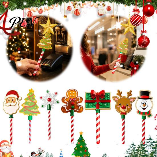 Creative Christmas Gift for Magic Lovers Tap-to-Pay Wand, Candy Cane Handle Credit Card Holder, Cute Contactless Payment Wand Santa Snowman