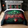Portugal Design Bed Bedding Set 1 Duvet Cover + 2 Pillowcases Soft Breathable Household Bed Linens