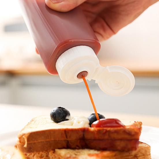 200/300ML Kitchen Spice Bottle Leak-proof Squeeze Design with Visual Scale Flexible Body Condiment Squeeze Bottle