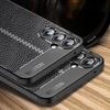 For Samsung Galaxy A55 5G Case Shockproof Litchi Texture TPU Shell Slim-fit Phone Cover