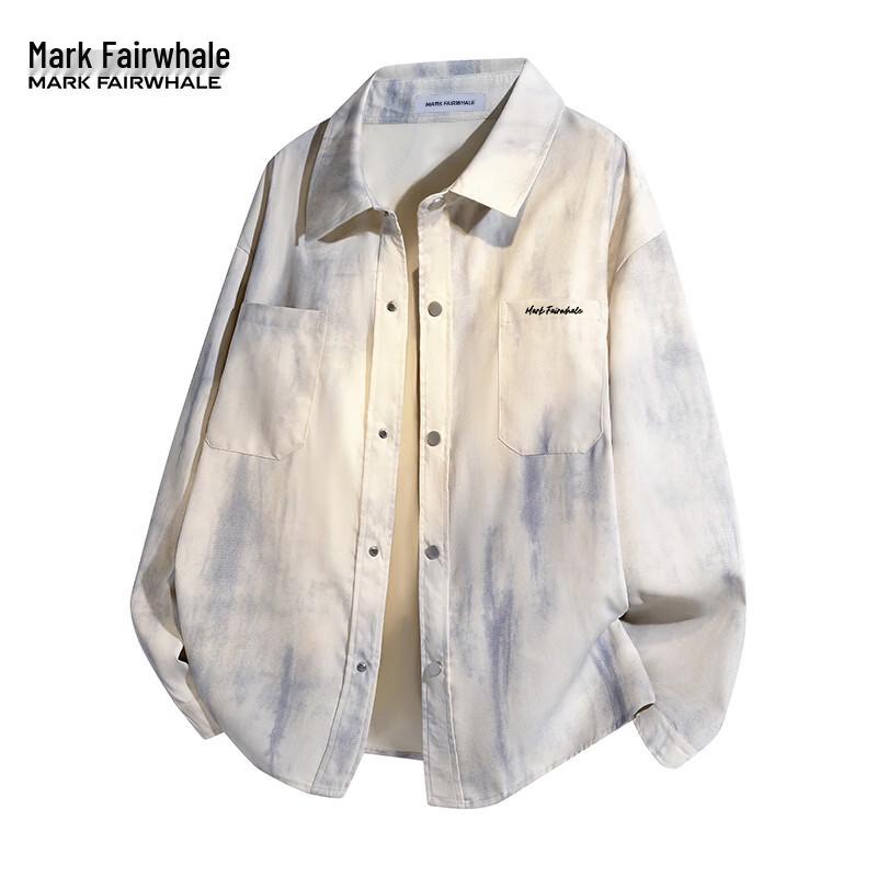 MARK FAIRWHALE Unisex American Retro Plaid Hooded Shirt 2XL