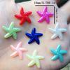 40pcs Mixed Color Starfish & Star Flatback Cabochons Resin Animal Themed Embellishments for Scrapbooking, Wedding & Beach Party Decor, DIY Crafts