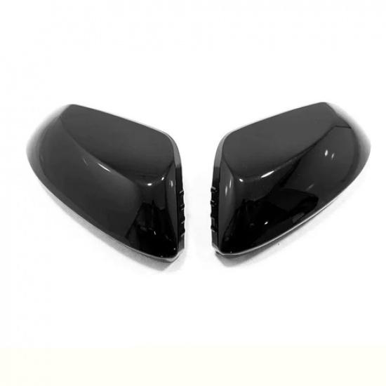 Bright Black Rearview Mirror Cover Trim For Toyota Corolla -2024
