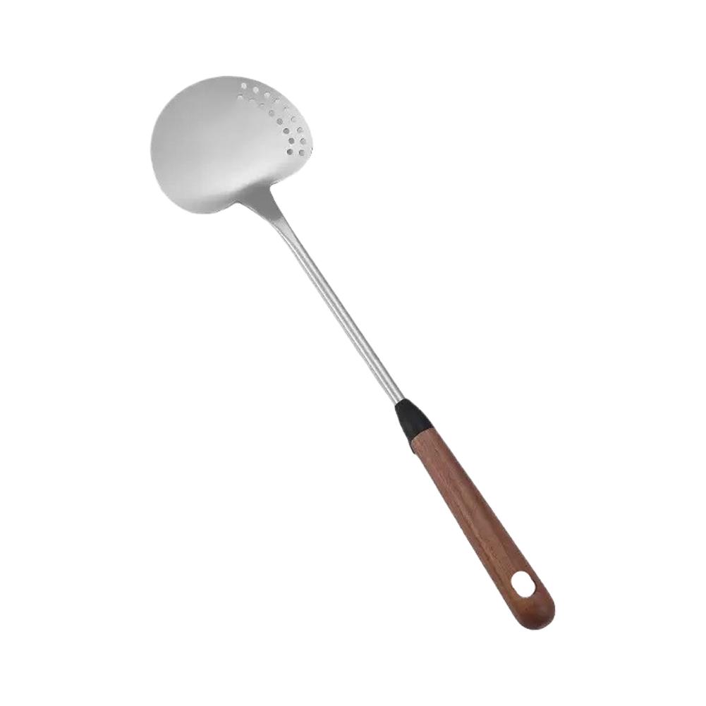 Stainless Steel Spatula Mushroom Shovel With Wooden Handle Cooking Spoon Anti-Scalding Cooking Shovel Kitchenware Accessories