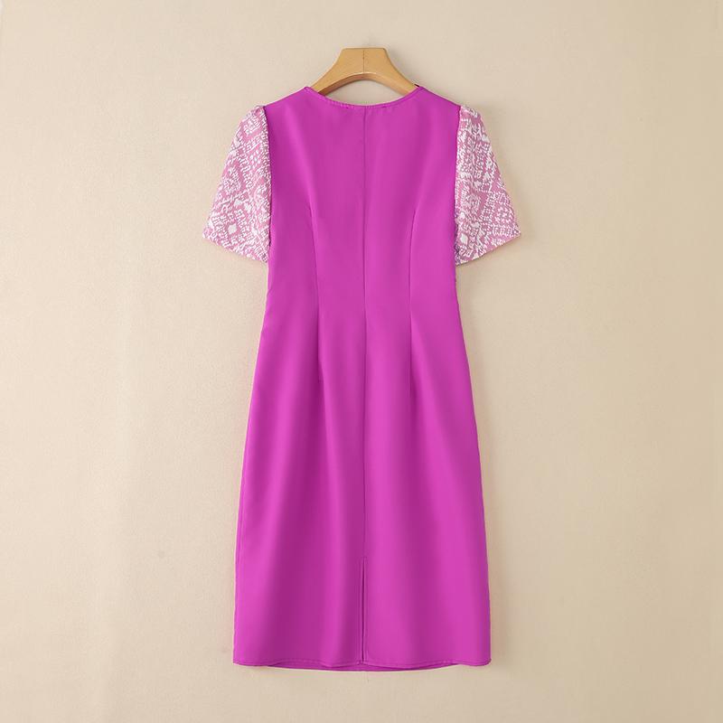 ZANZEA Women Print Patchwork V-Neck Summer Casual Short Sleeve Dress