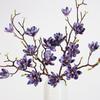 Multi-Bloom Artificial Magnolia Flowers Branch Pink Plastic Fake Flower  Living Room Ornaments