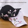 Fashion Baseball Hat for Girl Embroidery Flower Hat Windproof Baseball Hat Breathable Sunproof Hat for Outdoor Activity