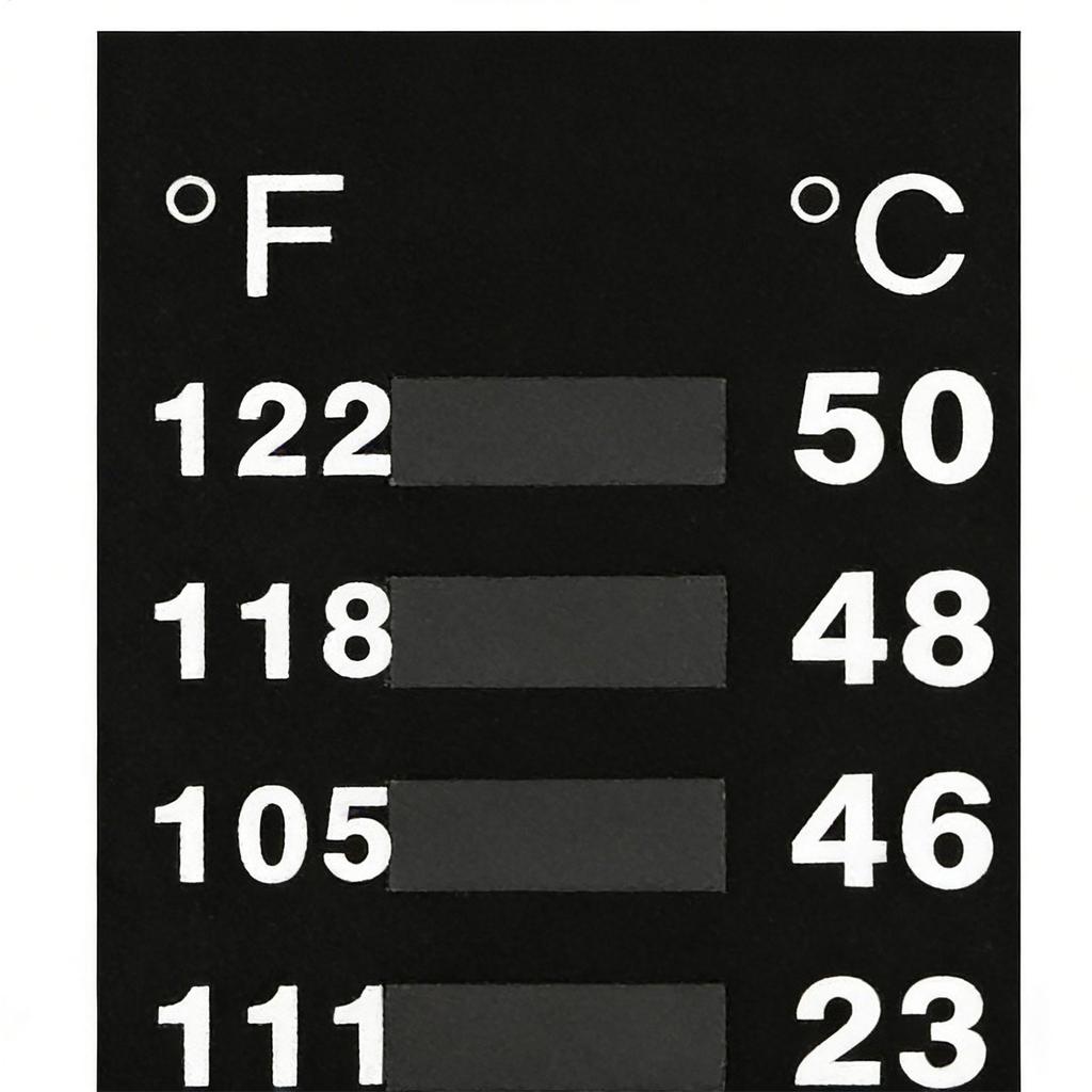 Stick On Temperature Strip LCD Environmental Tracking Sticker Temperature Detection Strip for Aquarium Refrigerator Freezer 2