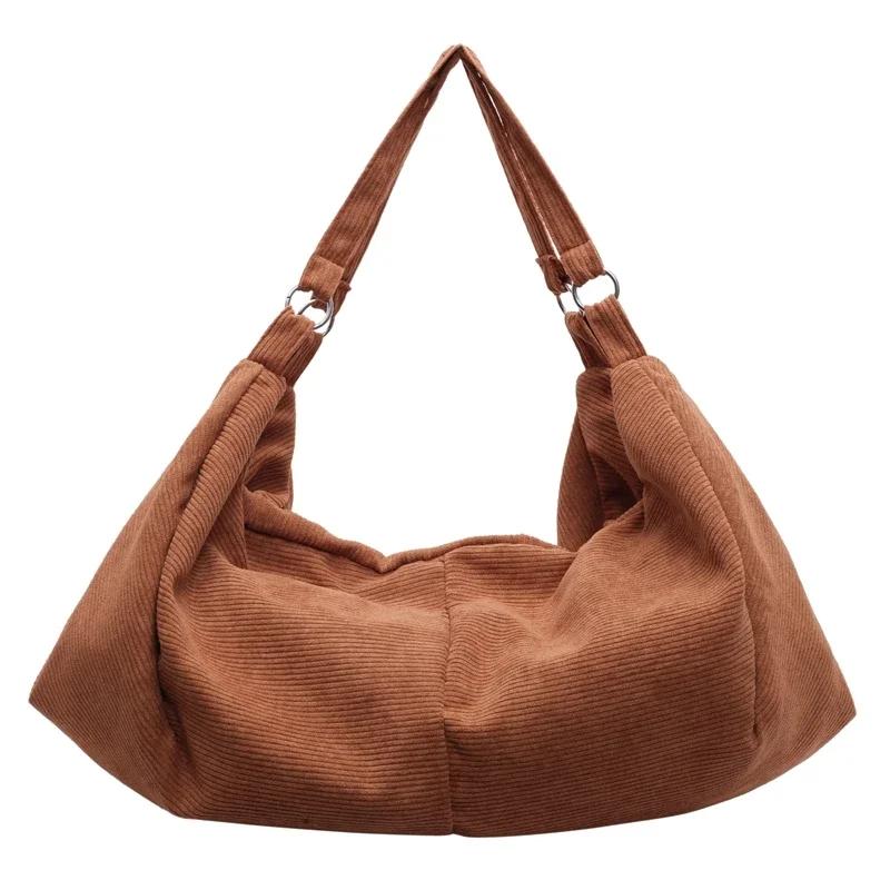 

Сумка через плечо с застежкой-молнией, большая вместимость, однотонный продукт, модная бархатная сумка, популярная, универсальная, мягкая сумка-тоут