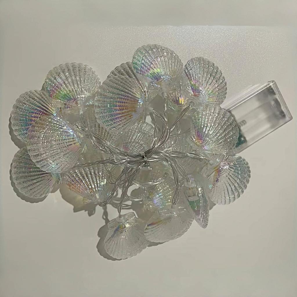 1PC 20LEDs Atmosphere Shell String Lights Battery Powered Fairy Lights Romantic Decorative Lamps For Room Wedding Party Camping