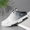 Men's breathable casual half-slippers, anti-slip flat shoes for spring and summer, large-sized 47 loafers, vulcanized shoes