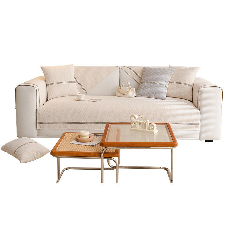 Cuscino per divano in ciniglia semplice moderno universale per quattro stagioni resistente alle macchie antiscivolo traspirante fodera spessa asciugamano