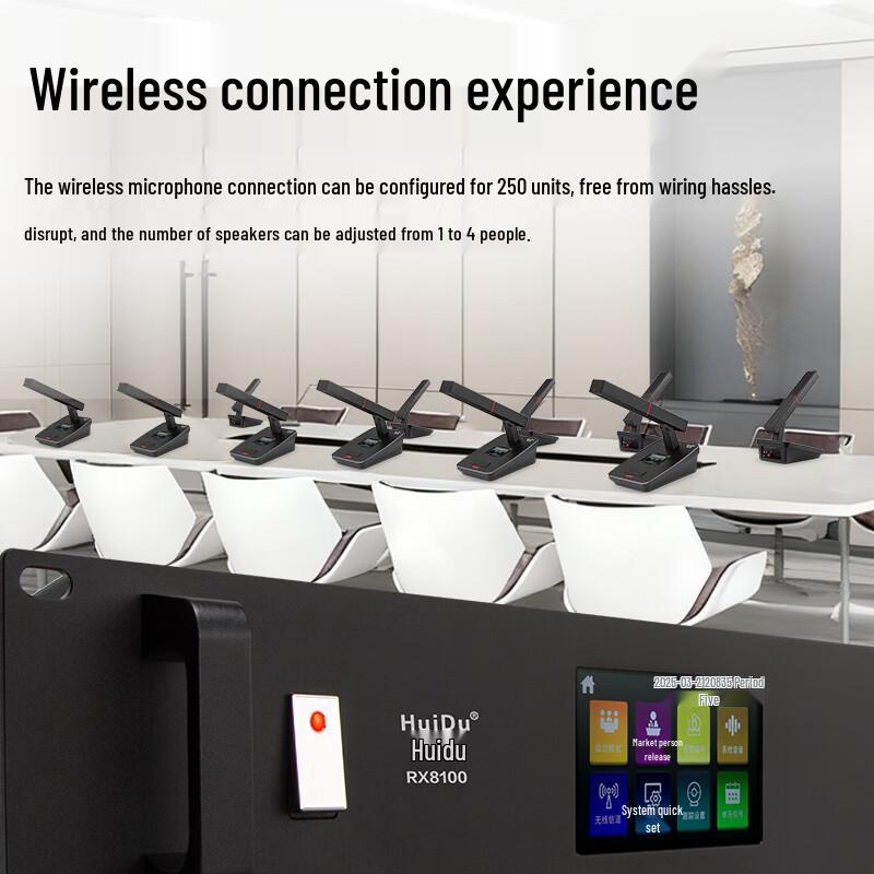 HuiDu RX8100 Professional Wireless Video Conference System (CN Version)