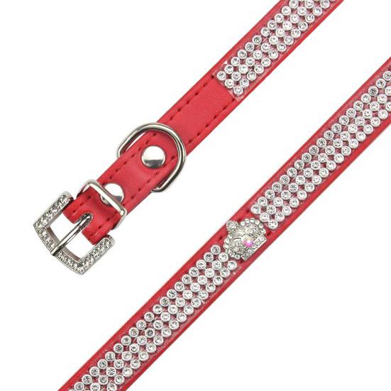 Collier pour animaux de compagnie à la mode ?Collier ras du cou réglable pour chien et chat avec strass intégrés